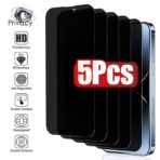 5Pcs Full Cover Anti Spy Screen Protector for iPhone 17 16 12 13 14 15 PRO MAX 14 Plus Tempered Glass Privacy 15 Plus 16 Pro Max - Image 2