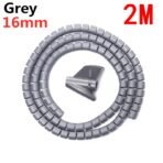 2M 16/10mm Flexible Spiral Cable Wire Protector Cable Organizer Computer Cord Protective Tube Clip Organizer Management Tools - Image 12