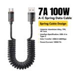 Essager Car Spring Type C Cable For iPhone 16 15 Xiaomi Samsung 100W PD Fast Charging For Macbook iPad Type C to Type C Cable - Image 2