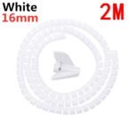 2M 16/10mm Flexible Spiral Cable Wire Protector Cable Organizer Computer Cord Protective Tube Clip Organizer Management Tools - Image 11