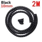 2M 16/10mm Flexible Spiral Cable Wire Protector Cable Organizer Computer Cord Protective Tube Clip Organizer Management Tools - Image 10