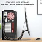 2M 16/10mm Flexible Spiral Cable Wire Protector Cable Organizer Computer Cord Protective Tube Clip Organizer Management Tools - Image 3