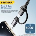 Essager Lighting To Type C Adapter 3A Fast Charging IOS Female to Type-C Male Connector For IPhone 15 14 13 Pro IPad Converter - Image 7