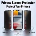 5Pcs Full Cover Anti Spy Screen Protector for iPhone 17 16 12 13 14 15 PRO MAX 14 Plus Tempered Glass Privacy 15 Plus 16 Pro Max - Image 6