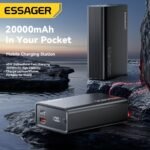 Essager Power Bank 20000mAh Portable PD 65W Fast Charging Mobile Phone External Battery Powerbank For IPhone17 16 15 Laptop Mac