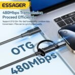 Essager Lighting To Type C Adapter 3A Fast Charging IOS Female to Type-C Male Connector For IPhone 15 14 13 Pro IPad Converter - Image 6