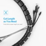 2M 16/10mm Flexible Spiral Cable Wire Protector Cable Organizer Computer Cord Protective Tube Clip Organizer Management Tools - Image 6