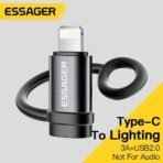 Essager Lighting To Type C Adapter 3A Fast Charging IOS Female to Type-C Male Connector For IPhone 15 14 13 Pro IPad Converter - Image 4