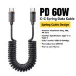 Essager Car Spring Type C Cable For iPhone 16 15 Xiaomi Samsung 100W PD Fast Charging For Macbook iPad Type C to Type C Cable - Image 3