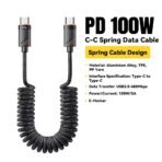 Essager Car Spring Type C Cable For iPhone 16 15 Xiaomi Samsung 100W PD Fast Charging For Macbook iPad Type C to Type C Cable - Image 4
