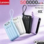 Lenovo Fast Charging Mini Battery Pack 50000mAh Power Bank with 4 Built-in Type C Cables for iPhone Samsung Android Devices - Image 17