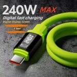 240W 10A Cables Super Fast Charging Type C To Type C Silicone Cable For Samsung iPhone 17Pro Xiaomi 17 Quick Charging Cable New