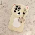 Cute Cartoon 3D Rilakkuma Phone Case For iPhone 16 15 14 13 12 11 Pro X XS Max XR 6 7 8 Plus 4 4S 5 5S SE Soft Silicone Cover - Image 4