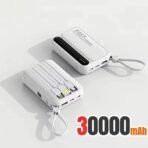 Lenovo Fast Charging Mini Battery Pack 50000mAh Power Bank with 4 Built-in Type C Cables for iPhone Samsung Android Devices - Image 11