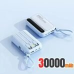 Lenovo Fast Charging Mini Battery Pack 50000mAh Power Bank with 4 Built-in Type C Cables for iPhone Samsung Android Devices - Image 8