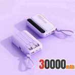 Lenovo Fast Charging Mini Battery Pack 50000mAh Power Bank with 4 Built-in Type C Cables for iPhone Samsung Android Devices - Image 2