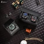 Embers Leather Watch Roll 1 2 3 Slots Luxury Genuine Watch Storage Box Travel Bag Watch Case Gift Box Watch Pouch