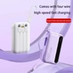 Lenovo Fast Charging Mini Battery Pack 50000mAh Power Bank with 4 Built-in Type C Cables for iPhone Samsung Android Devices - Image 20