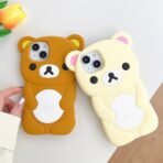 Cute Cartoon 3D Rilakkuma Phone Case For iPhone 16 15 14 13 12 11 Pro X XS Max XR 6 7 8 Plus 4 4S 5 5S SE Soft Silicone Cover - Image 8